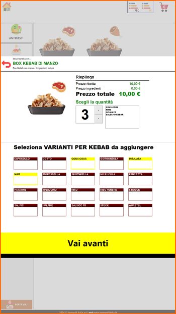 NewFood Self - Aggiungi ricetta personalizzata